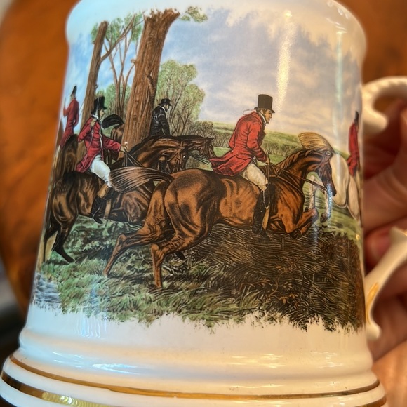 Crown Dorset Fox Hunt Large Beer Stein Mug Staffordshire England Fine Ceramics - Picture 11 of 14